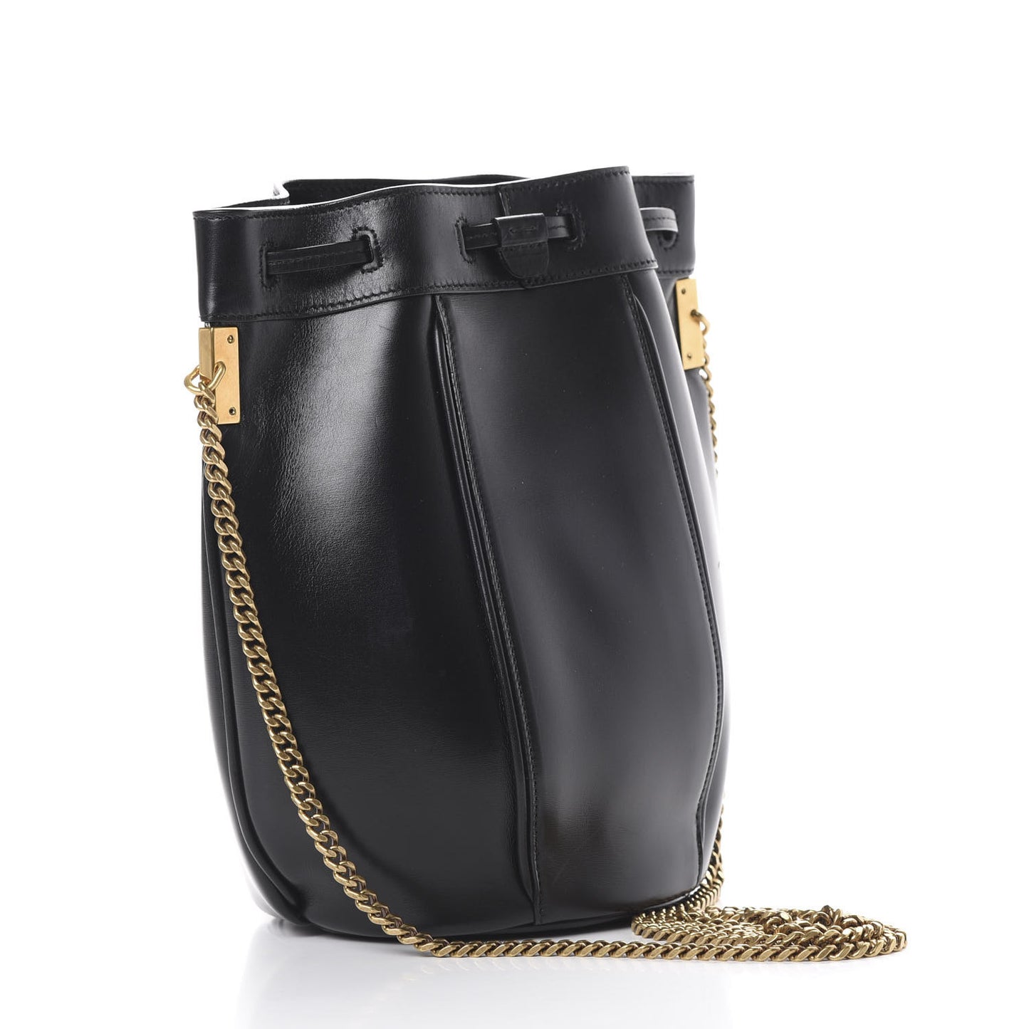 Smooth Calfskin Small Talitha Bucket Bag Black