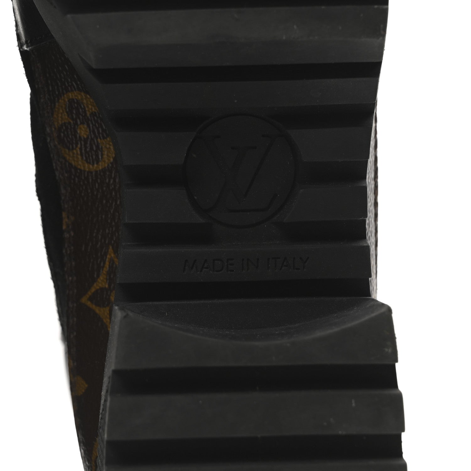 Louis Vuitton Suede Calfskin Monogram Laureate Platform Desert Boots 37.5 Black 7 of 8