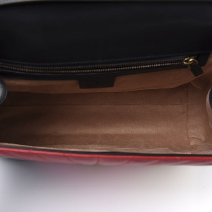 Gucci Calfskin Bamboo Trapuntata Queen Margaret Top Handle Bag Blue Agata Hibiscus Red Mystic White Sugar Pink 5 of 13