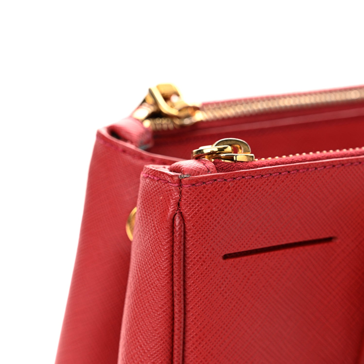 Prada Saffiano Lux Small Galleria Double Zip Tote Fuoco 11 of 13