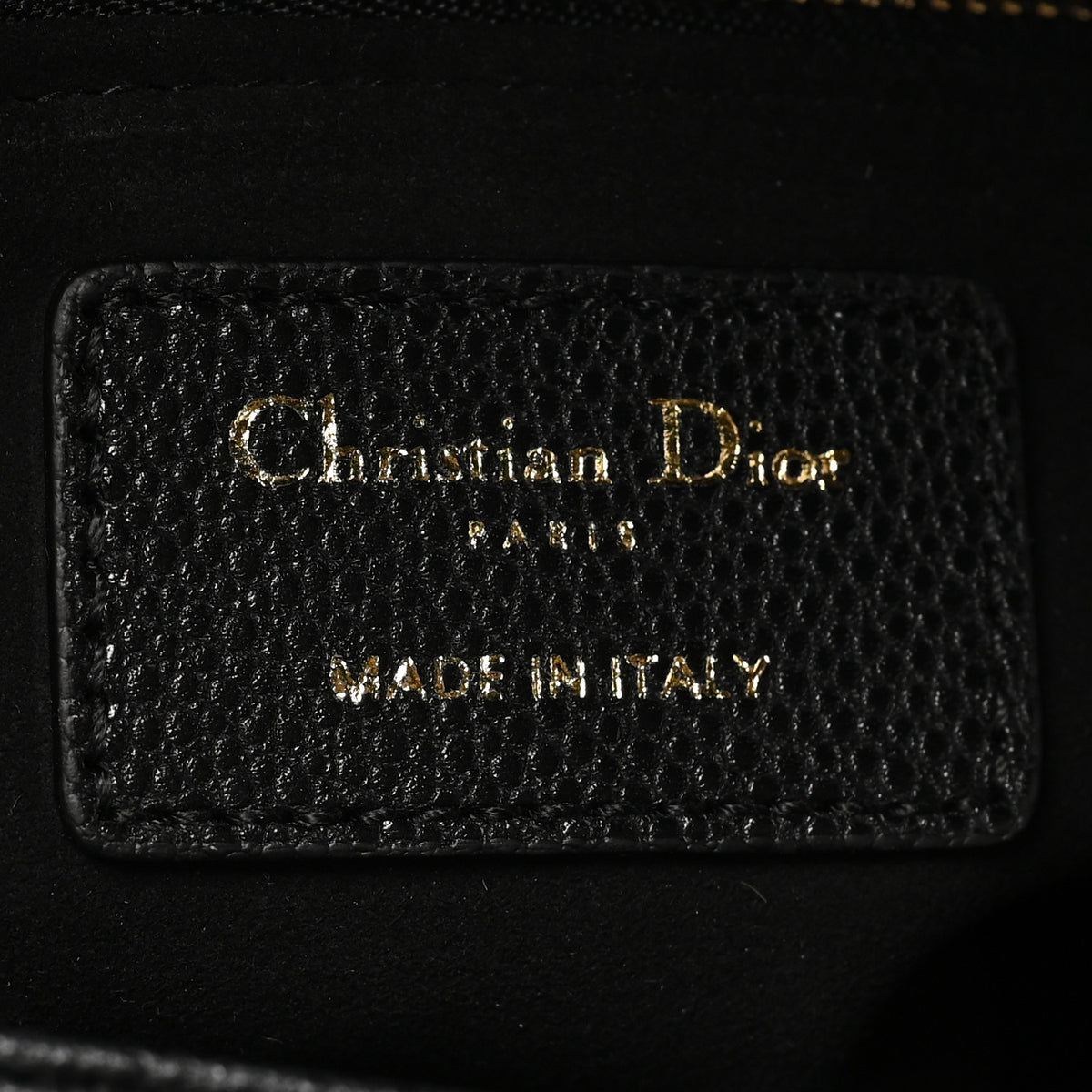 Christian Dior Grained Calfskin Cannage Medium Lady Dior Black 6 of 11