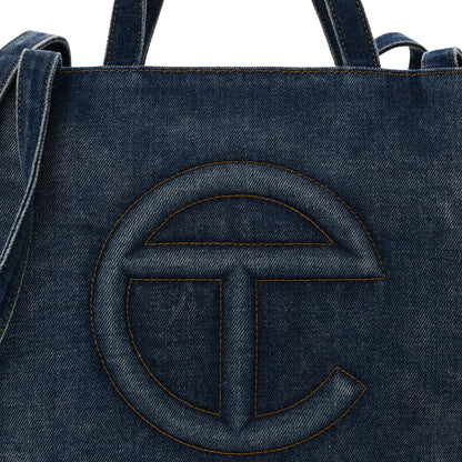 Telfar Denim Medium Shopping Bag Blue 8 of 10