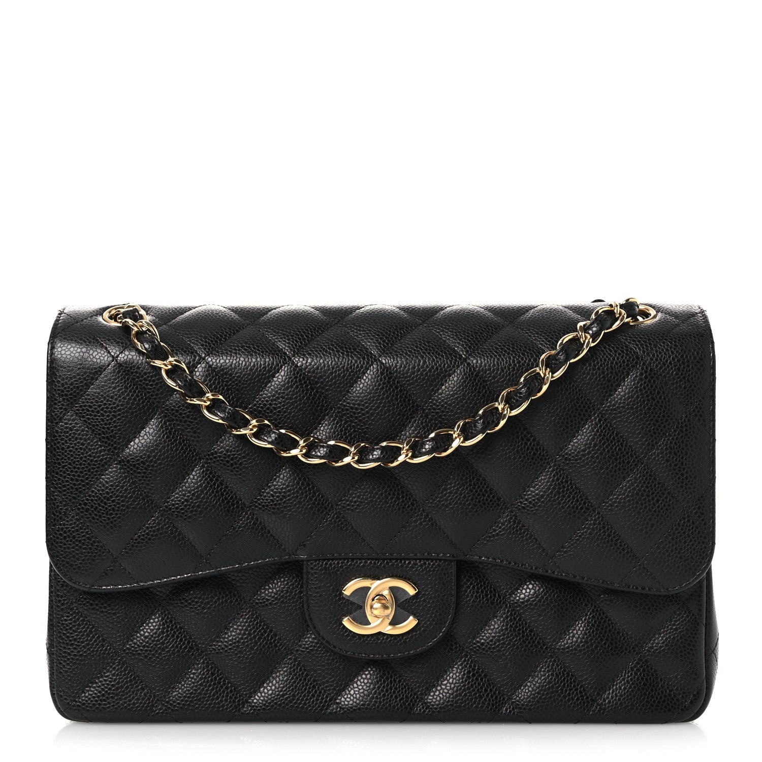 Chanel Caviar Quilted Jumbo Double Flap Black 2 of 27