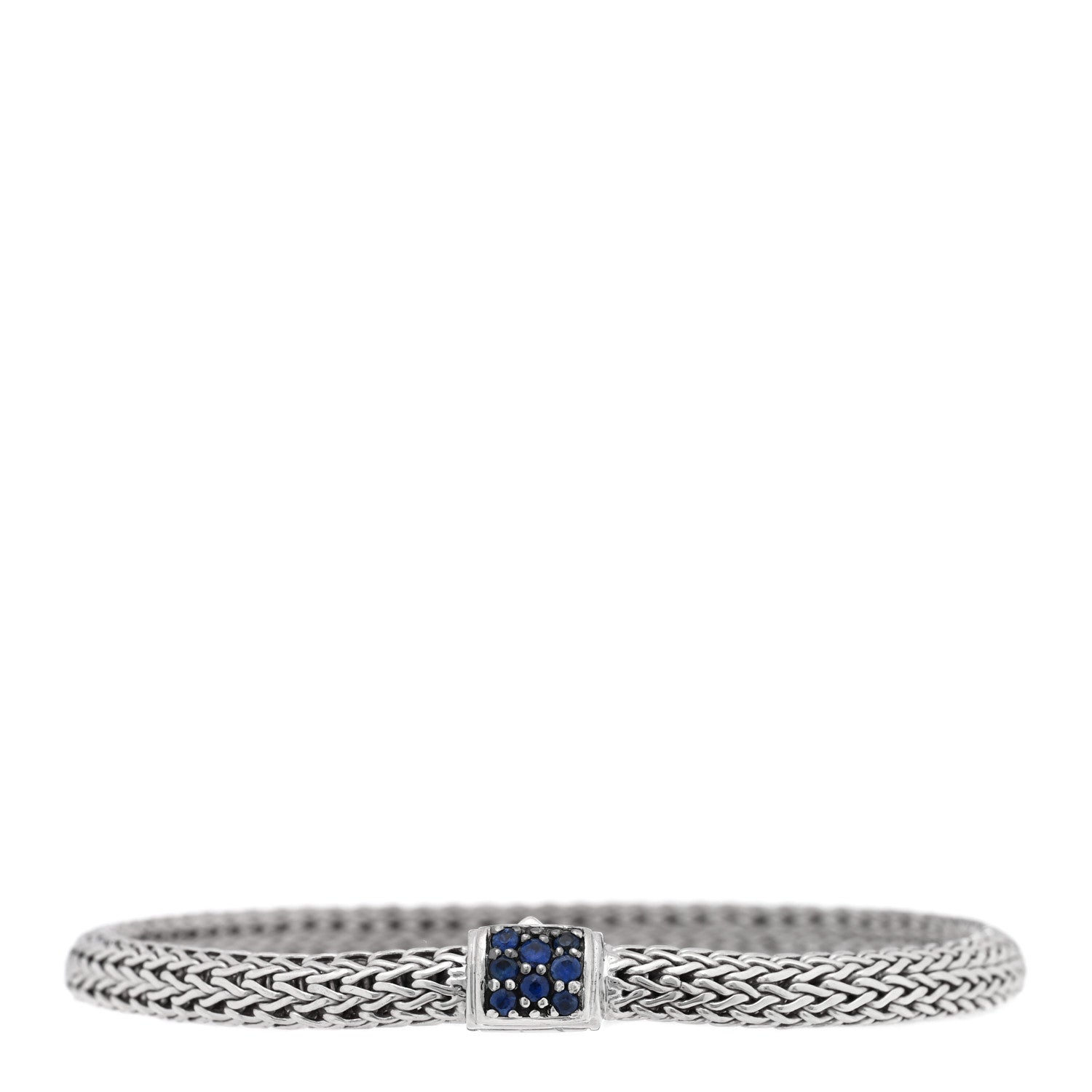 John Hardy Sterling Silver Blue Sapphire 5mm Classic Chain Bracelet 1 of 3