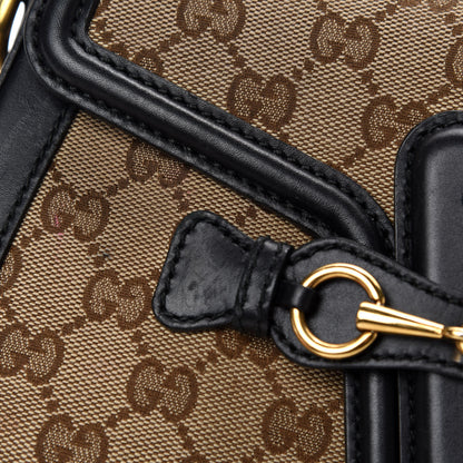 Gucci Monogram Ruinart Calfskin Medium Lady Web Shoulder Bag Beige Ebony Black 9 of 14