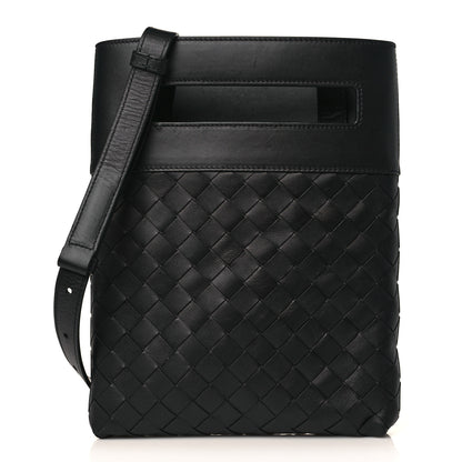 Bottega Veneta Nappa Intrecciato VN Crossbody Messenger Bag Black 1 of 9