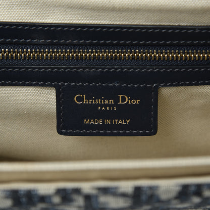 Christian Dior Oblique Flap Bag Navy Blue 6 of 10