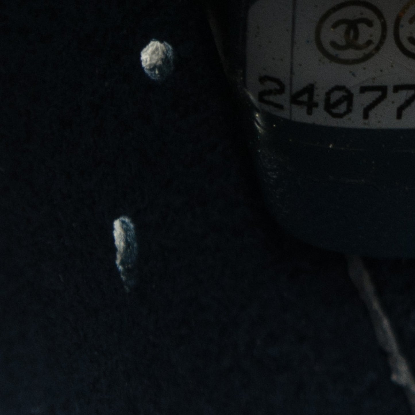 Caviar Perforated Drawstring CC Bag White