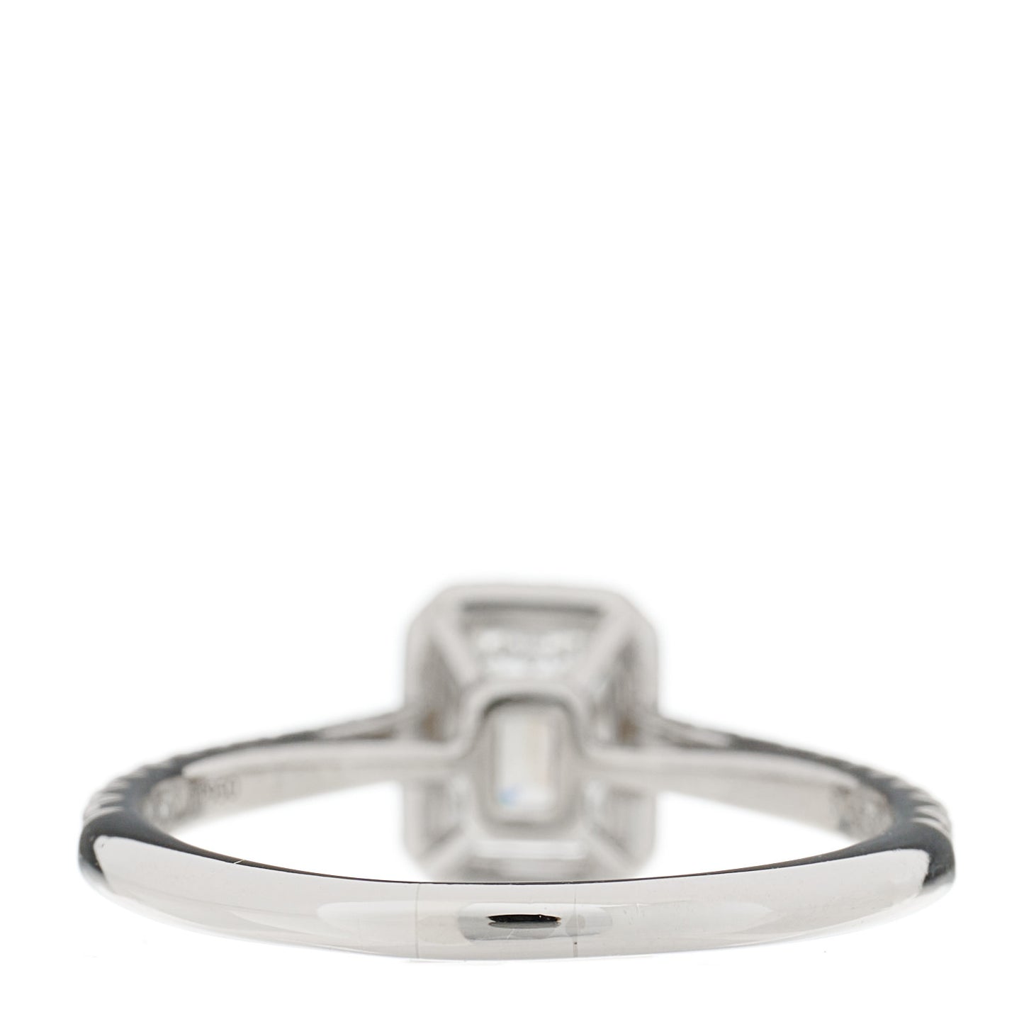 Platinum Diamond .39ct Soleste Emerald Cut Engagement Ring 51 5.75