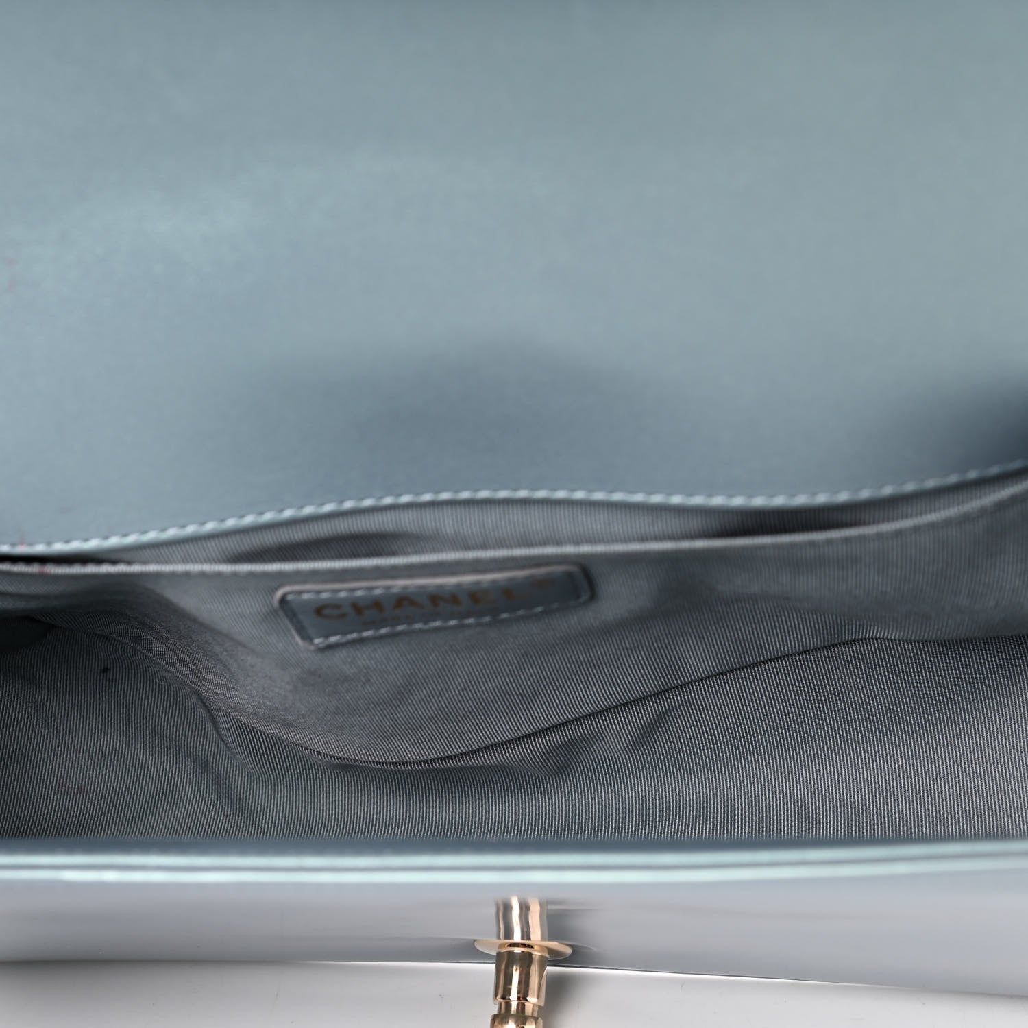 Chanel Iridescent Glazed Calfskin Medium Boy Flap Light Blue 4 of 4