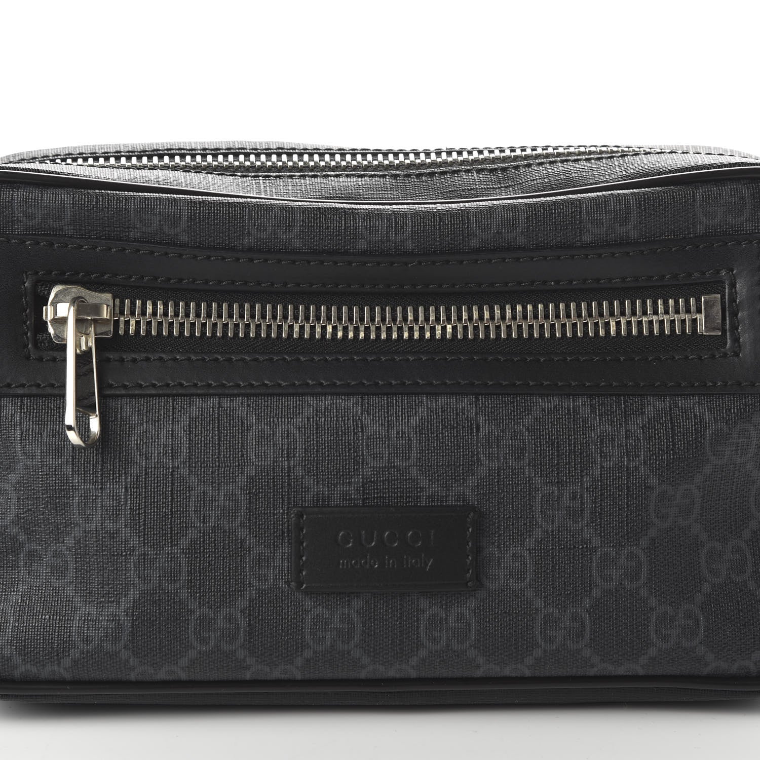 Gucci Soft GG Supreme Monogram Web Belt Bag Black Grey 10 of 11