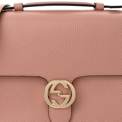 Gucci Dollar Calfskin Medium Interlocking G Top Handle Shoulder Bag Soft Pink 8 of 11