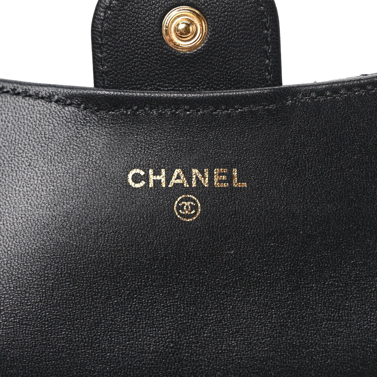 Chanel Lambskin Quilted Flap Card Holder Wallet Black 6 of 8
