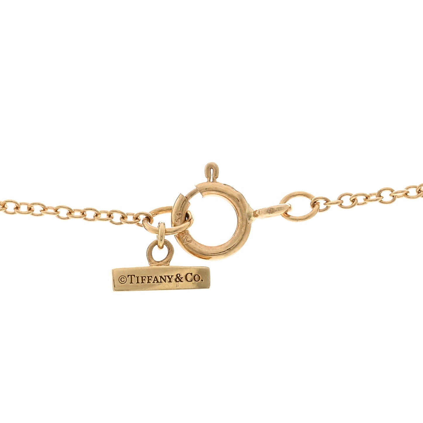 18K Yellow Gold Diamond Turquoise T Circle Pendant Necklace