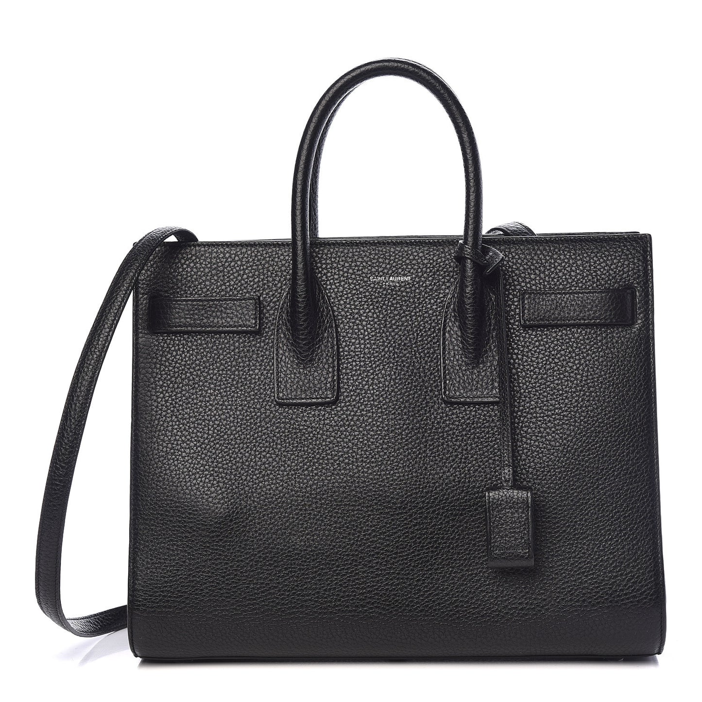 Grained Calfskin Small Sac De Jour Black
