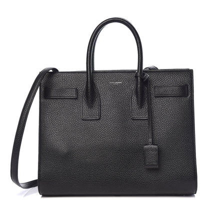 Saint Laurent Grained Calfskin Small Sac De Jour Black 1 of 10
