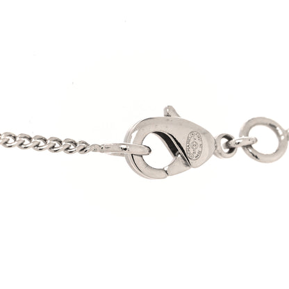 Chanel Crystal CC Pendant Necklace Silver 4 of 5