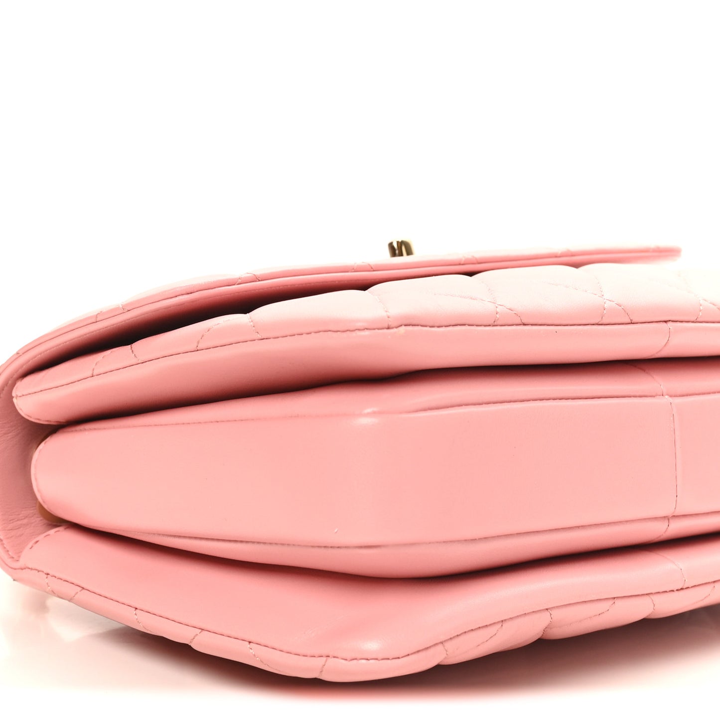 Lambskin Quilted Small Trendy CC Flap Dual Handle Bag Light Pink