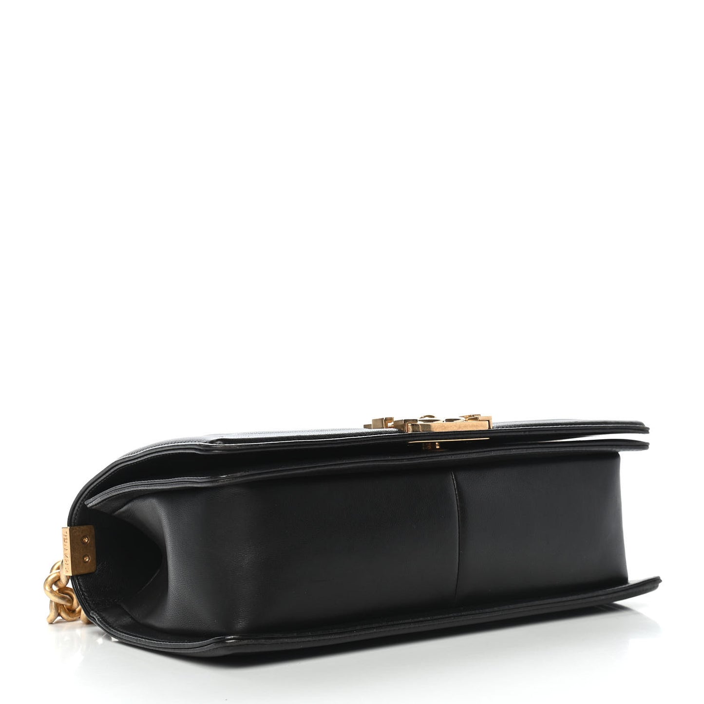 Lambskin Quilted Medium Boy Flap Black