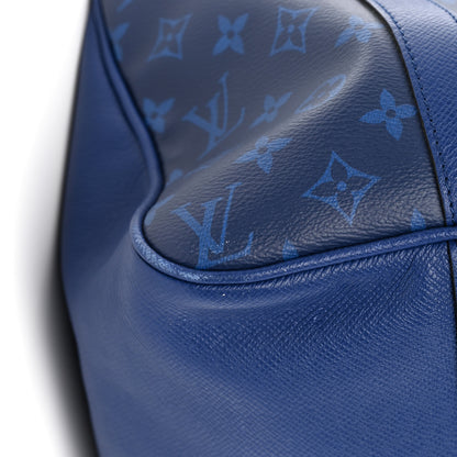 Louis Vuitton Taiga Monogram Eclipse Keepall Bandouliere 50 Pacific Blue 9 of 10