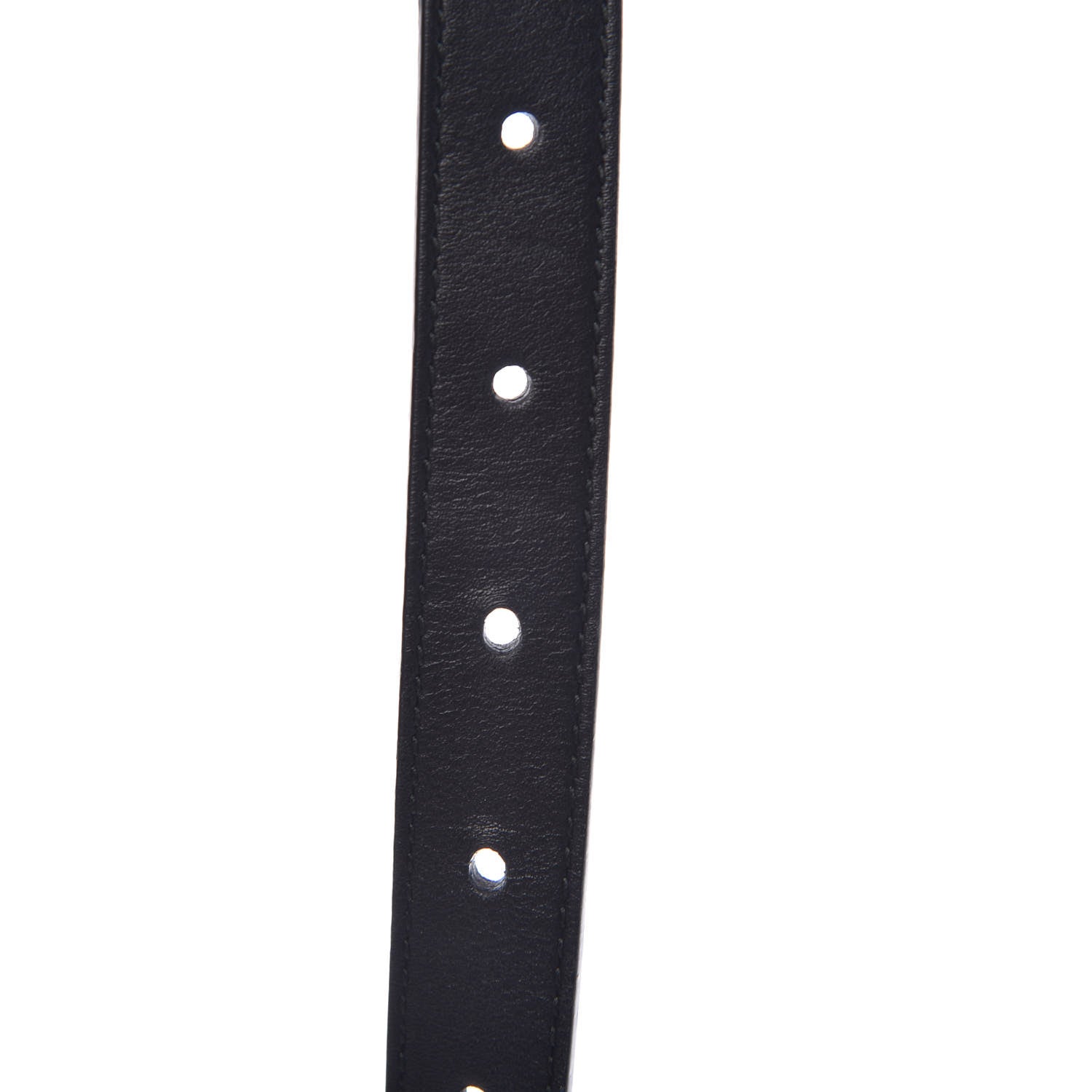 Gucci Calfskin Pearl Double G 20mm Belt 100 40 Black Cream 5 of 7