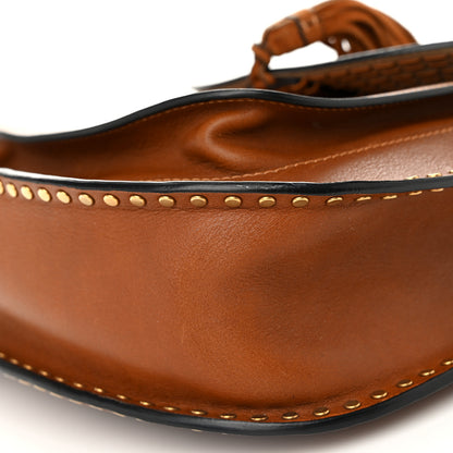 Chloe Calfskin Braided Medium Hudson Shoulder Bag Caramel 9 of 10