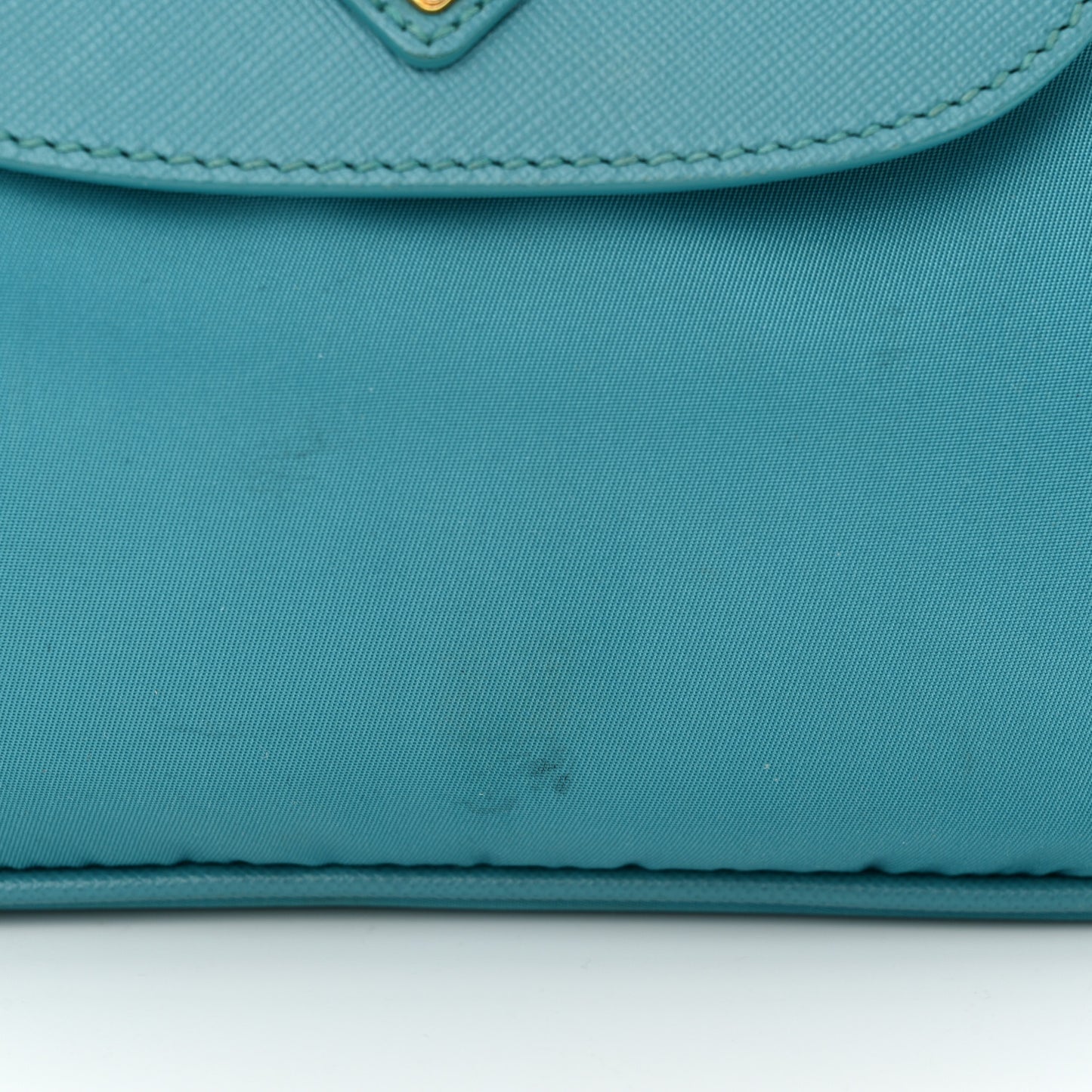 Tessuto Nylon Saffiano Crossbody Bag Turchese