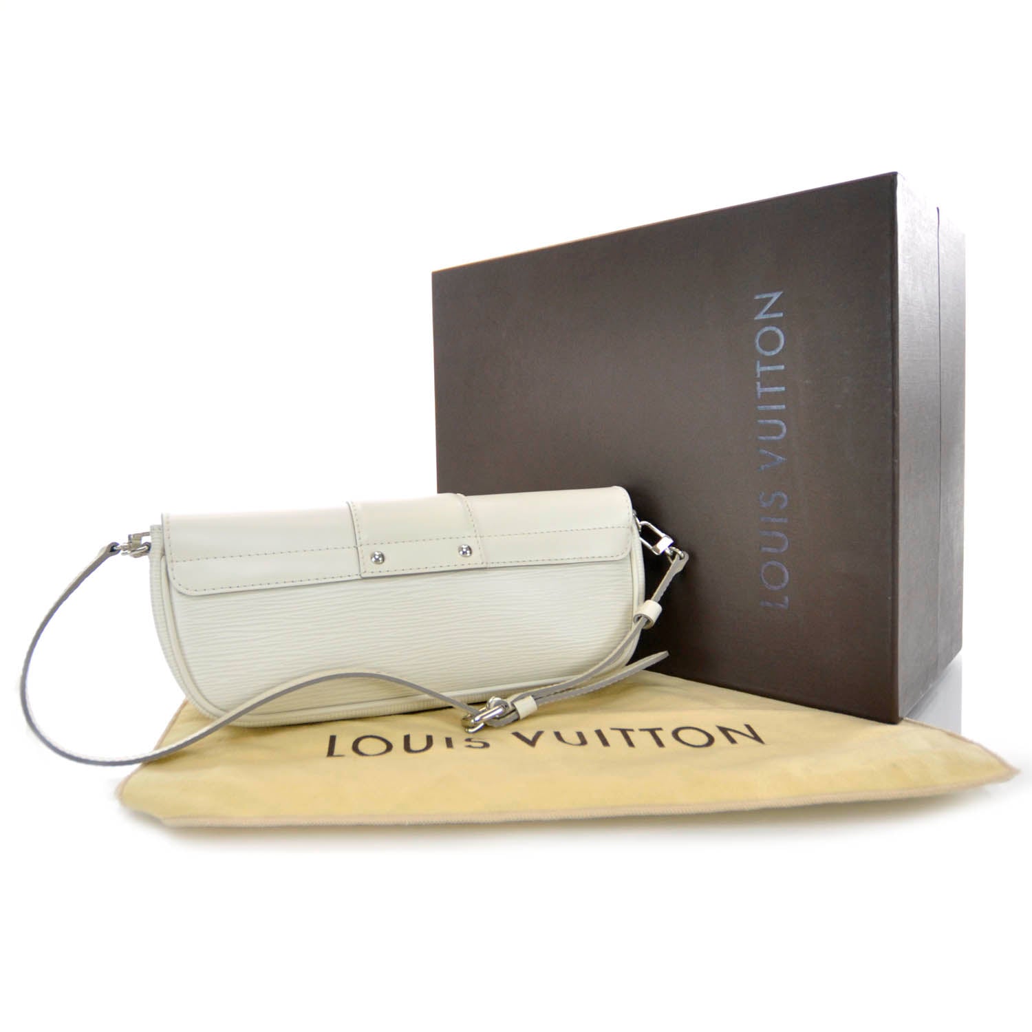 Louis Vuitton LOUIS VUITTON Epi Montaigne Clutch Ivory 3 of 8