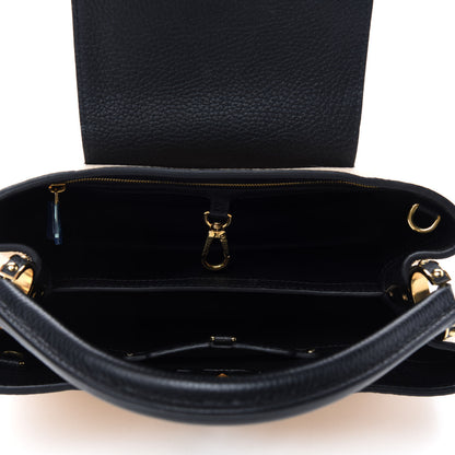 Louis Vuitton Taurillon Capucines PM Creme Black 5 of 9