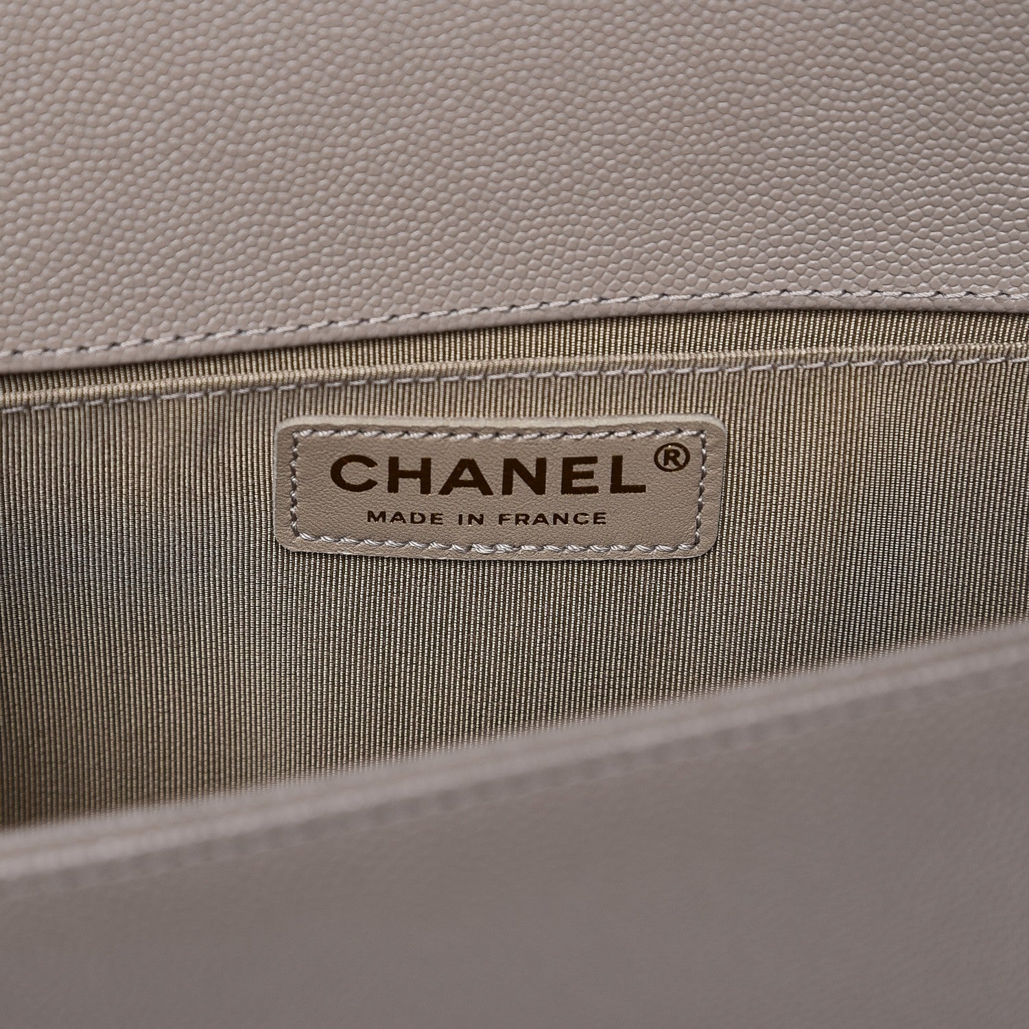 Chanel Caviar Quilted Medium Boy Flap Dark Beige 6 of 8