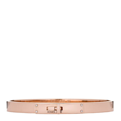 Hermes 18K Rose Gold Diamond PM Kelly Bracelet SH 1 of 3