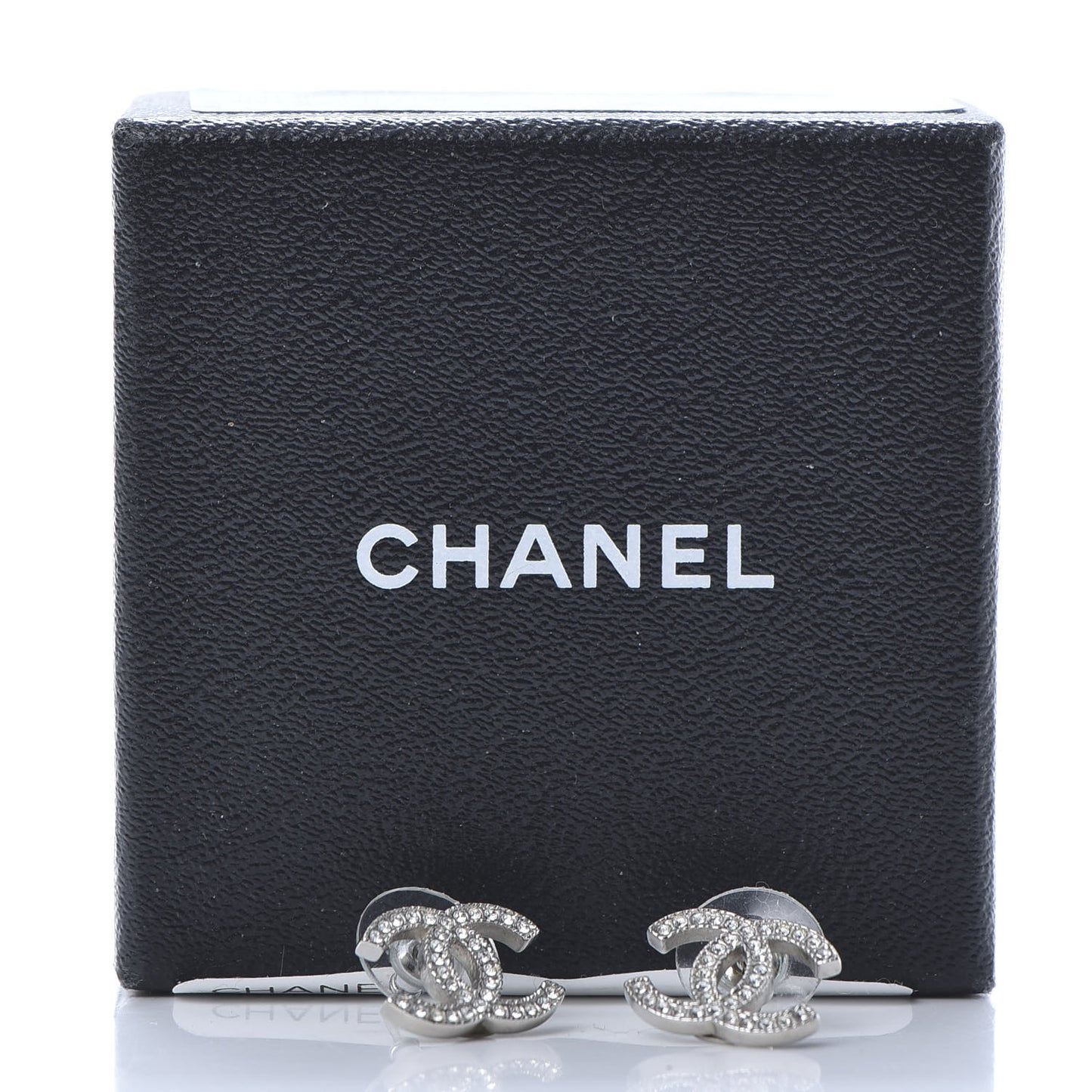 Crystal CC Earrings Silver