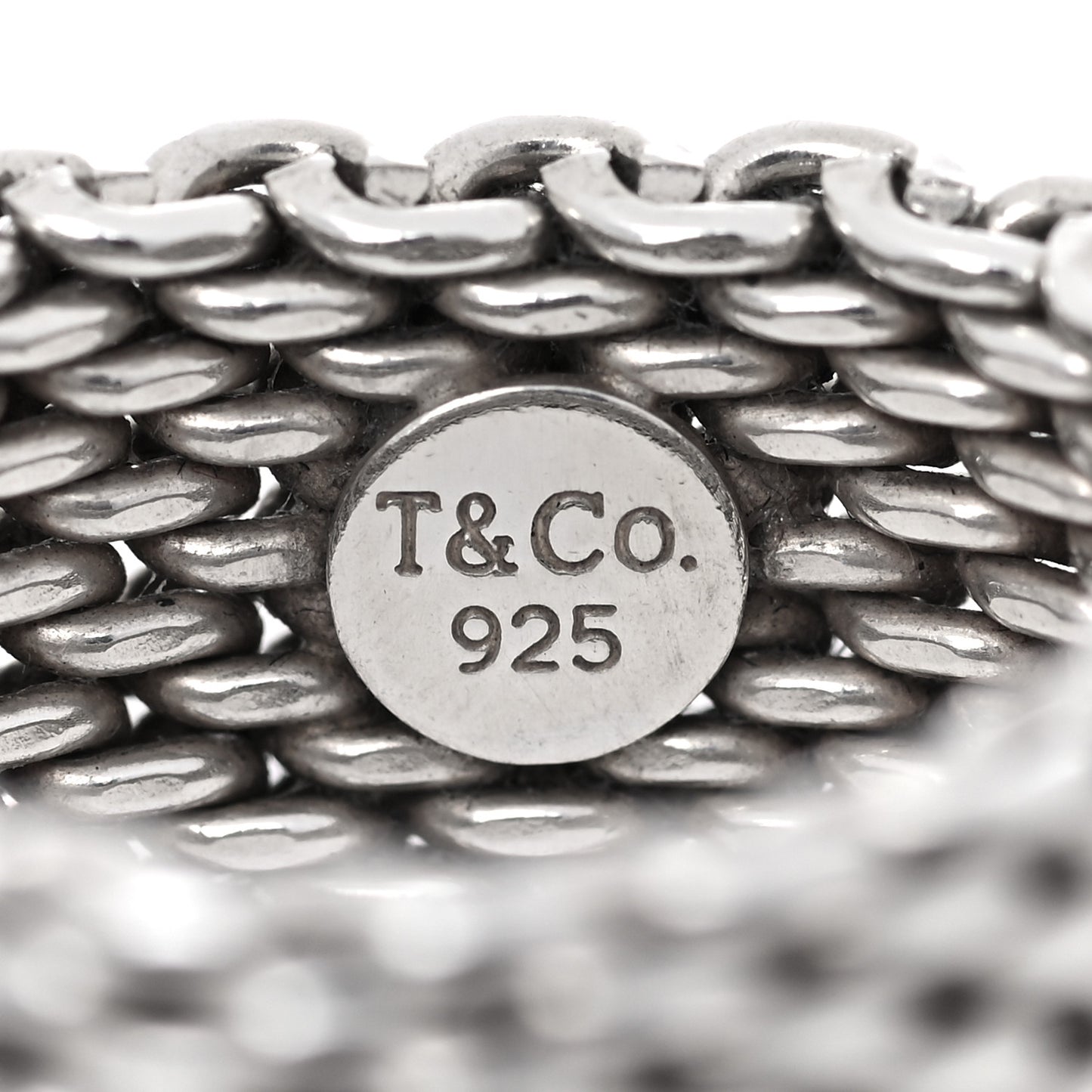 Sterling Silver Somerset Mesh Ring 53 6.5