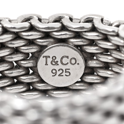 Tiffany Sterling Silver Somerset Mesh Ring 53 6.5 4 of 4