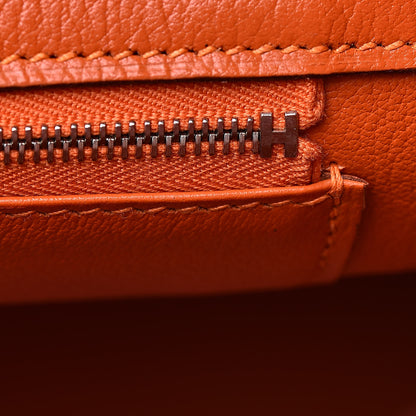 Hermes Shiny Porosus Crocodile Birkin 35 Orange 16 of 33
