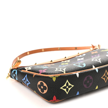 Louis Vuitton Monogram Multicolor Pochette Accessories Black 7 of 9