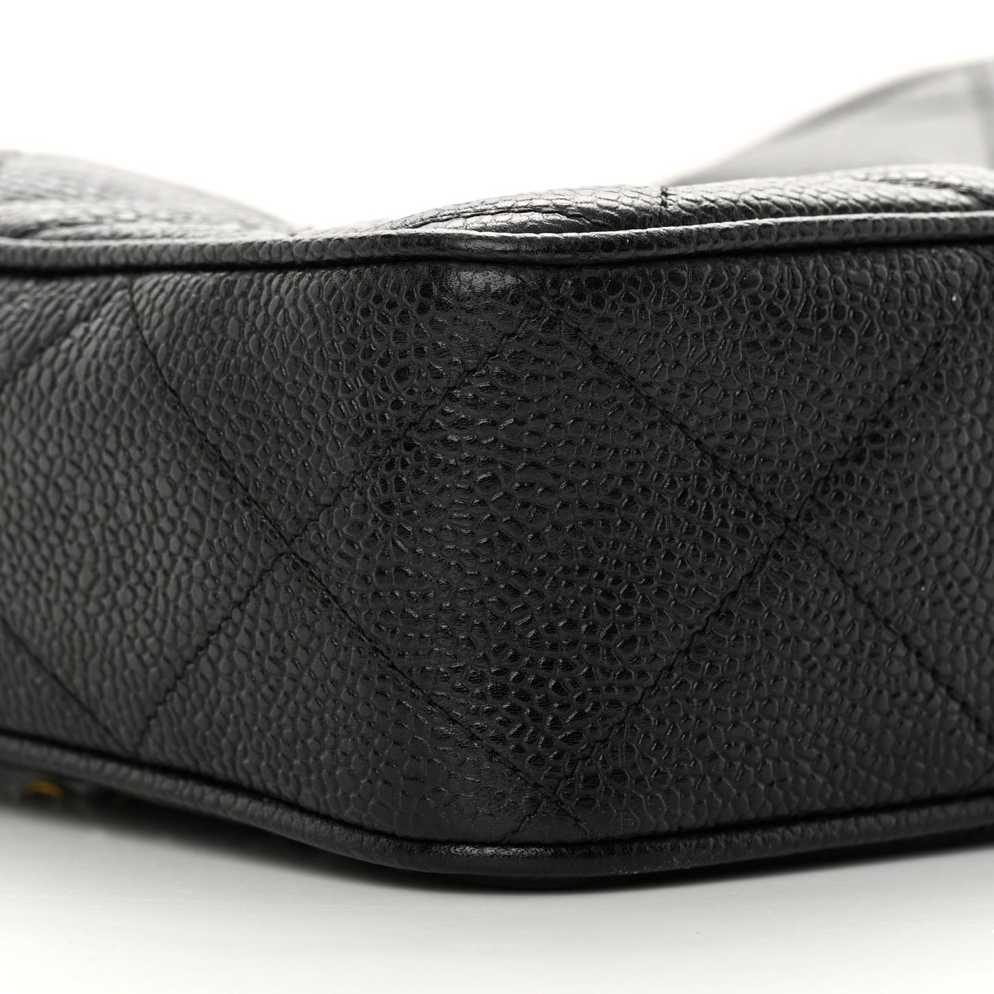 Caviar Quilted Camera Case Black