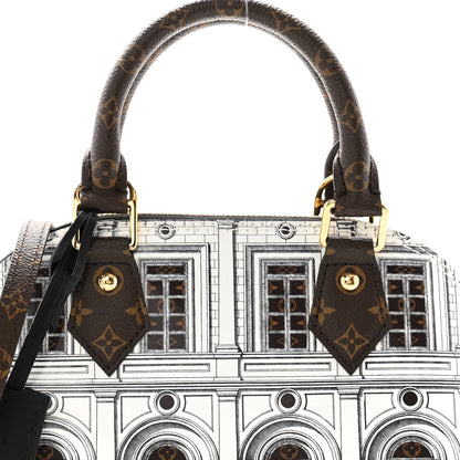 Louis Vuitton X FORNASETTI Calfskin Architettura Alma BB Black White 7 of 10