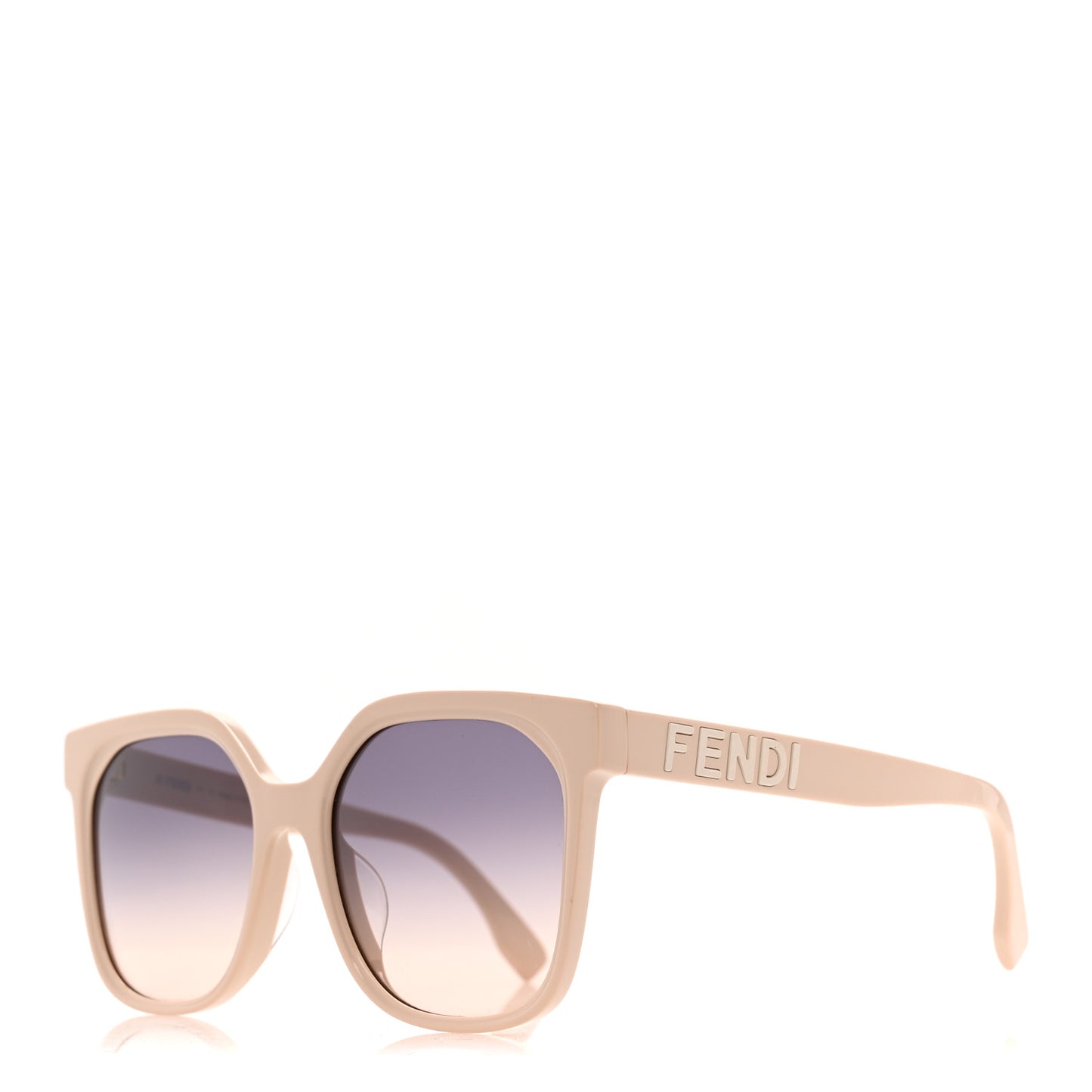Acetate Square Sunglasses FE40007F Beige