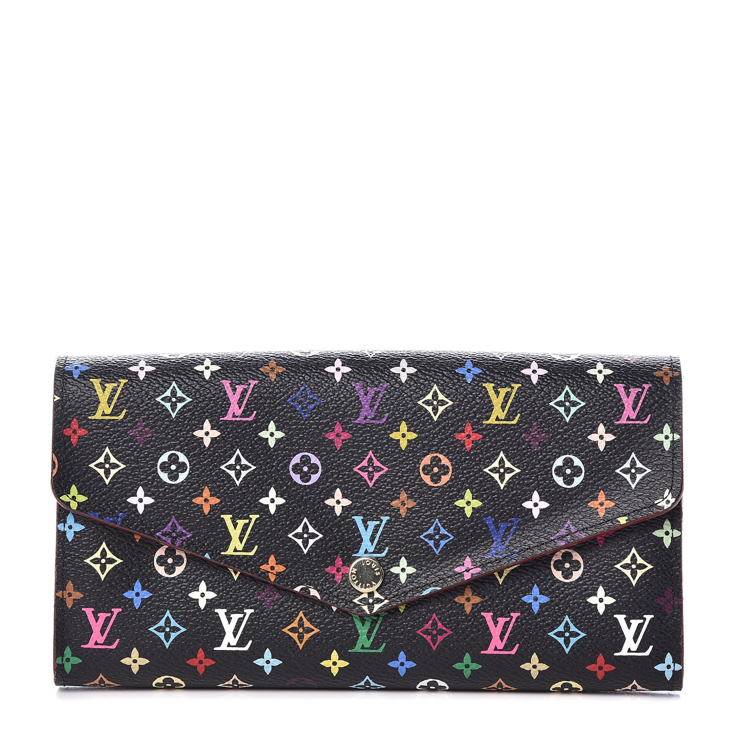 Louis Vuitton Monogram Multicolor Sarah Wallet NM Black Grenade 1 of 11