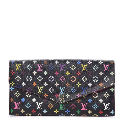 Louis Vuitton Monogram Multicolor Sarah Wallet NM Black Grenade 1 of 11