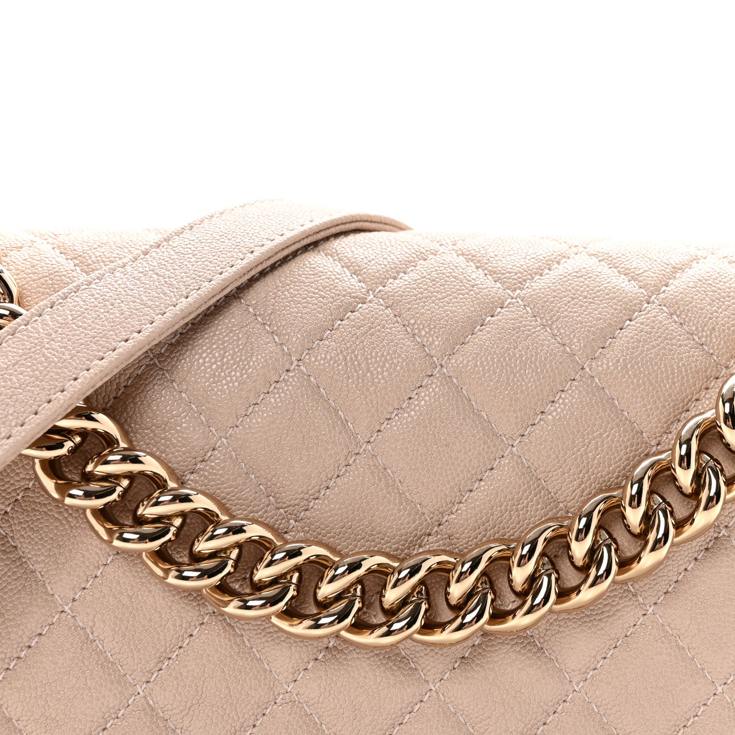 Chanel Caviar Quilted Medium Boy Flap Beige 8 of 11