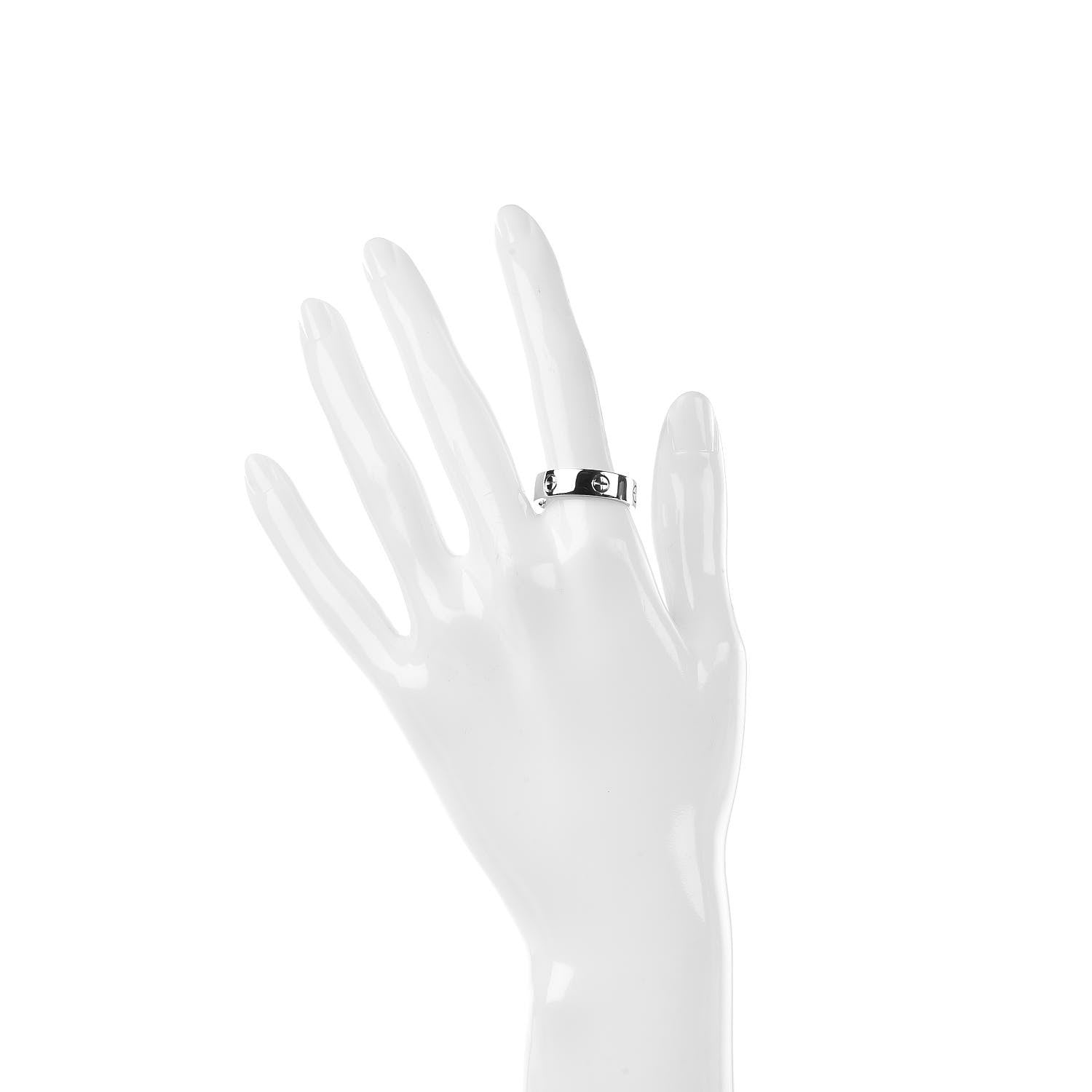 Cartier 18K White Gold 5.5mm LOVE Ring 60 9 2 of 4