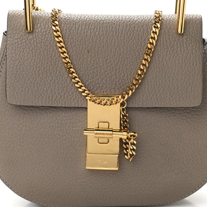 Chloe Grained Lambskin Mini Drew Shoulder Bag Motty Grey 8 of 11