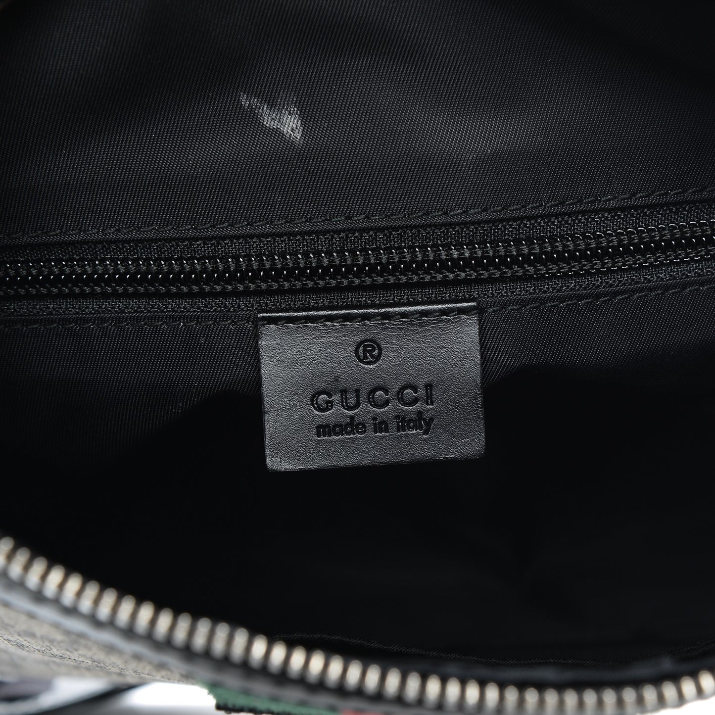 GG Supreme Monogram Web Messenger Bag Black