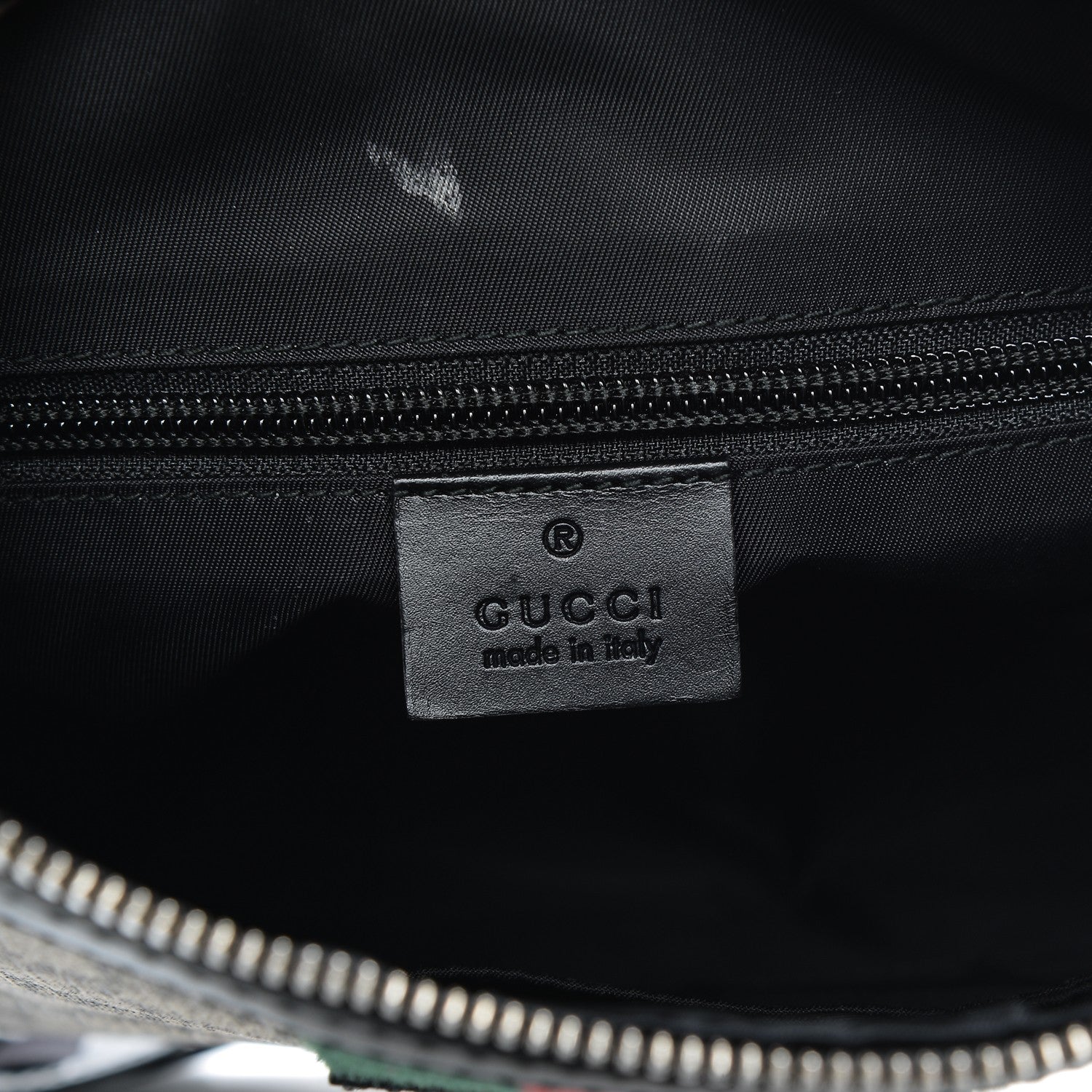 Gucci GG Supreme Monogram Web Messenger Bag Black 7 of 8