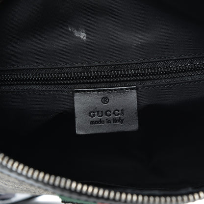 Gucci GG Supreme Monogram Web Messenger Bag Black 7 of 8