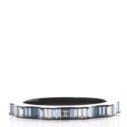 Chanel Resin Crystal CC Bracelet Blue 3 of 6