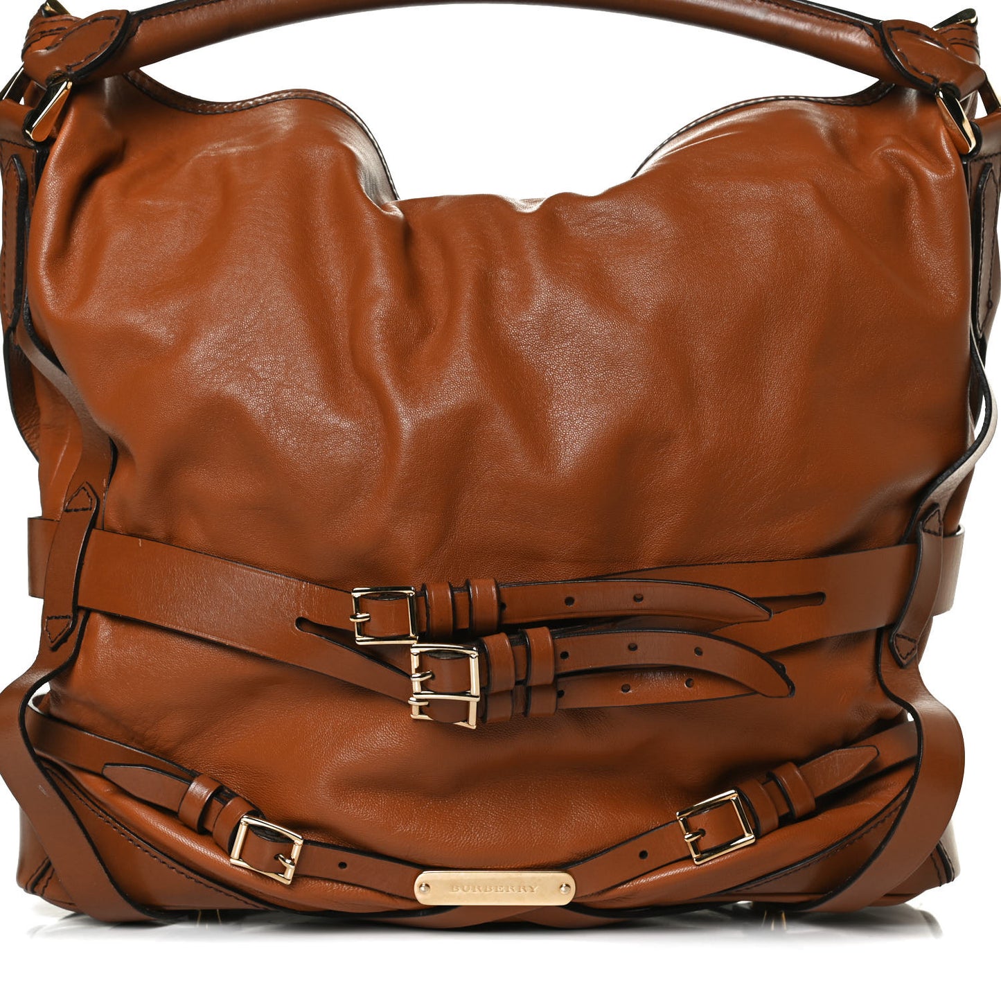 Soft Lambskin Bridle Calfskin Medium Gosford Hobo Tan