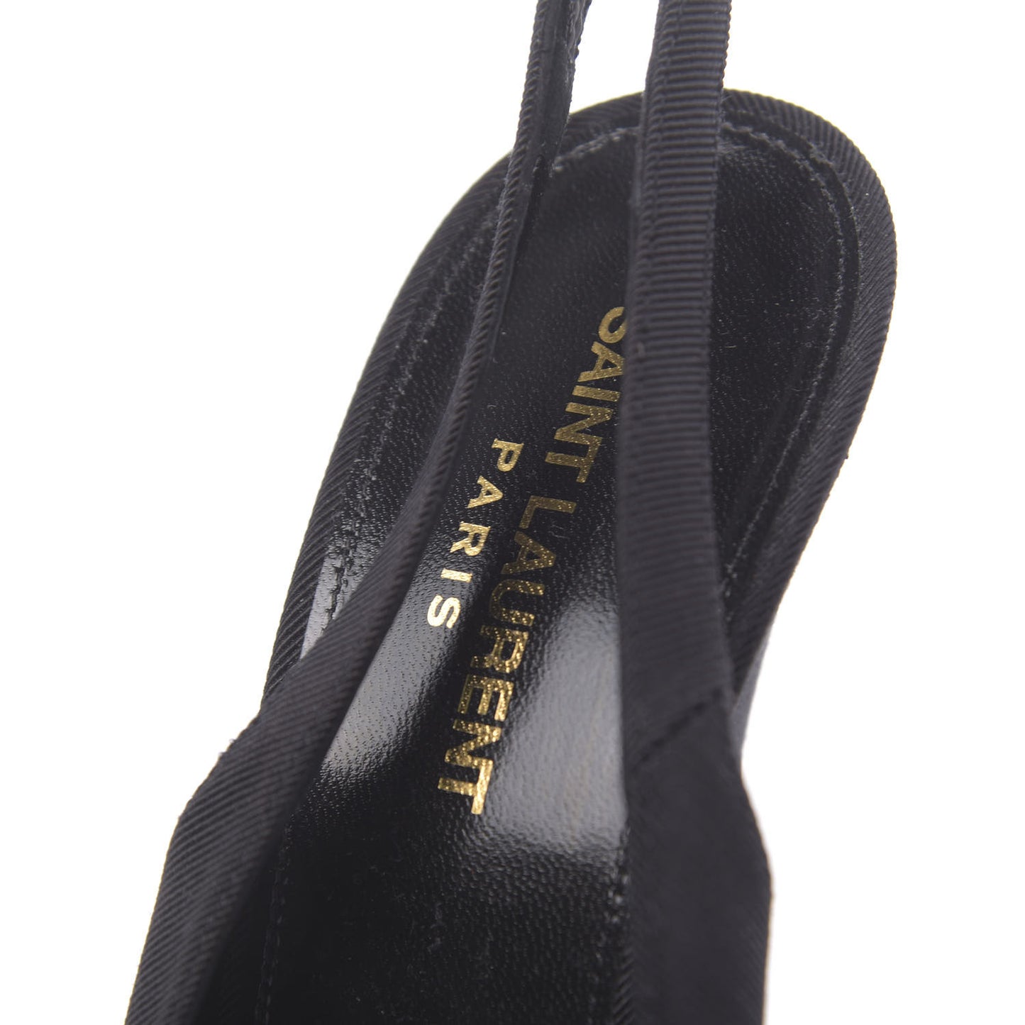 Grosgrain St. Sulpice Chain Buckle Slingback Pumps 40 Black